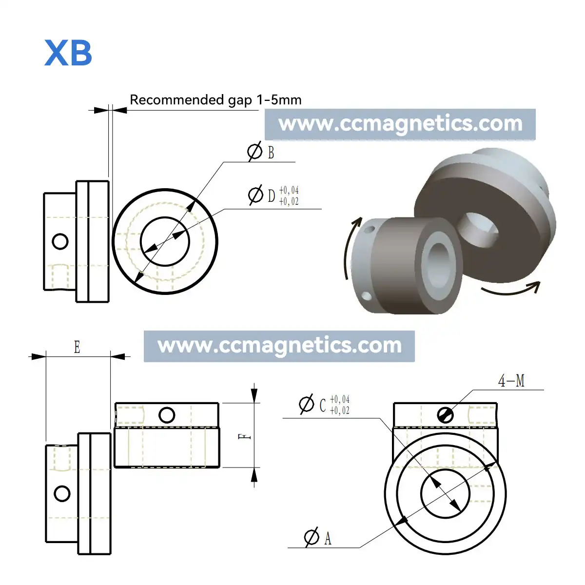 magnetic bevel gear parameter