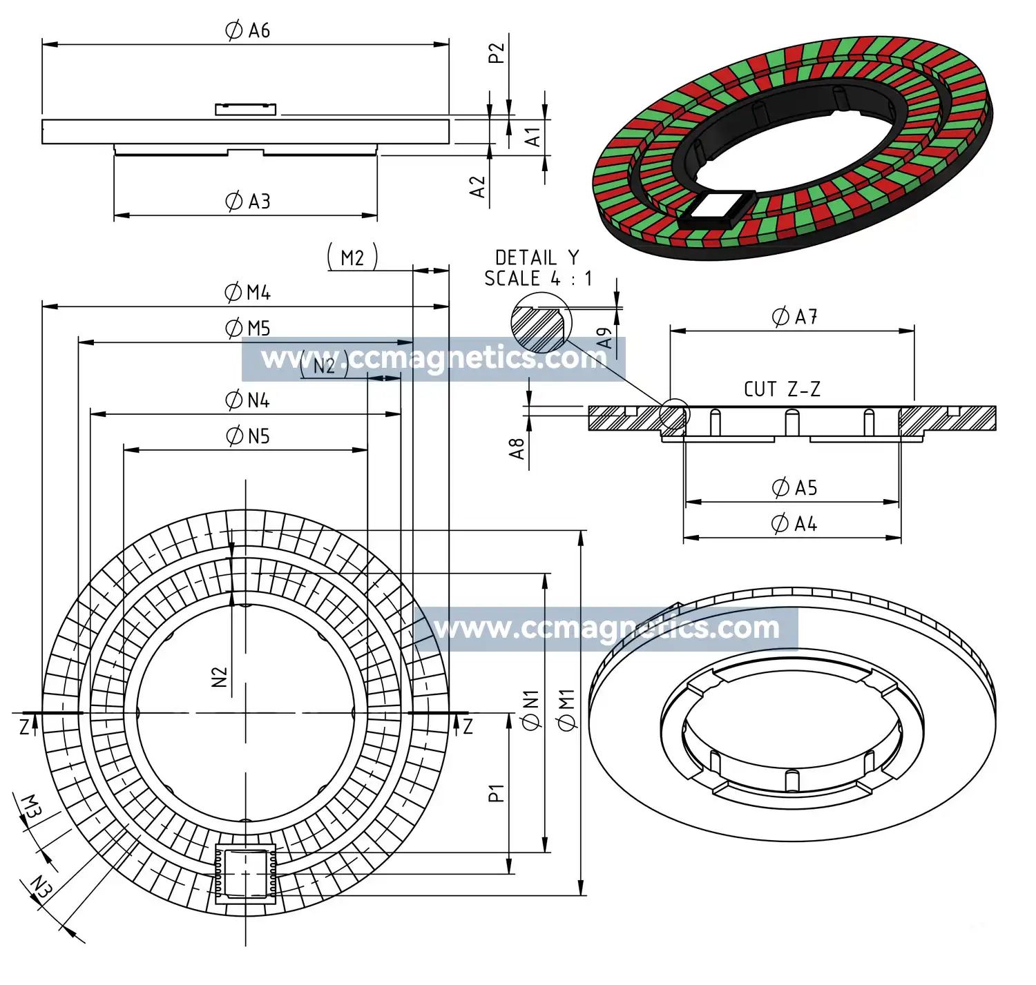 Custom Rubber Ring Magnet for Encoder Applications