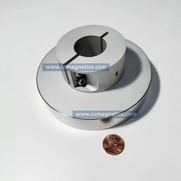 Disc magnetic shaft coupling made of Aluminum UNS A96061