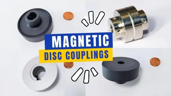 What material is used for disc-type magnetic couplings